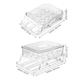 thumbnail image 2 of SHOWERORO Organizador Transparente Para Huevos Con Ajuste De Altura Y Apilable Para Refrigerador, 2 of 7