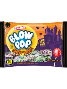Charms Blow Pops Halloween Creepy Treats Assorted Lollipops 24.75 oz / 45 Ct