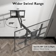 thumbnail image 4 of TV Wall Mount with Extra Long Extendable Arm for 32-75 Inch TVs, Holds Up to 132lbs, Full Motion Dual Arm TV Bracket with Tilt, Swivel, Level Adjustment, Max VESA 600x400mm, Wide Compatibility, 4 of 8