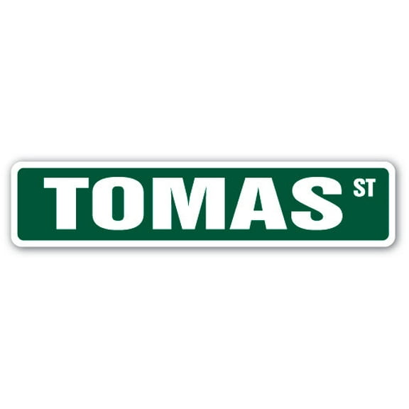 TOMAS Street Sign Childrens Name Room Sign | Indoor/Outdoor |  30" Wide