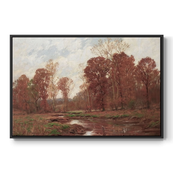 Vintage Landscape-CCCXXXIV By Wexford Home Framed in Black Wood Gallery Wrapped Canvas 17 in. x 25 in.