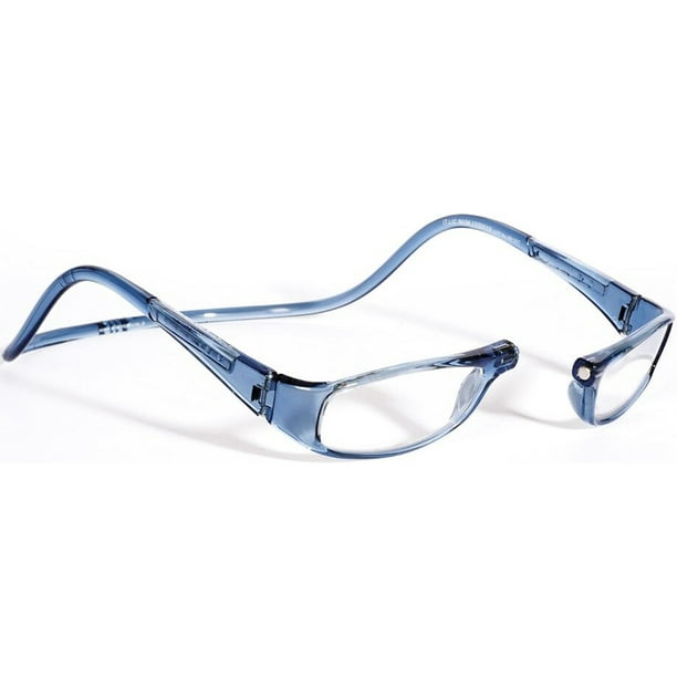 CliC Retro Reader +1.50 Reading Glasses Blue Jean Frame Clear Lenses ...