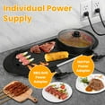 thumbnail image 5 of Moclever Hot Pot with Grill, 2200W Shabu Shabu Pot Korean BBQ Grill Smokeless Non-Stick Separate Dual Temperature Control, for 2-10 People, 110V, Black, 5 of 12