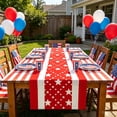 thumbnail image 4 of Ouuluon Table Runner 4th of July Decorations Patriotic Star Table Scarf, Red White Bluetable Runners for Dining Room Kitchen Independence Day, 4 of 7