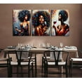 thumbnail image 2 of African American Women Canvas WallColorful Graffiti Afro Wine Girl Painting Modern Abstract Aesthetic Pictures Wall Decor Posters Print Artwork for Living Room Bedroom Bar Decoration, 2 of 6