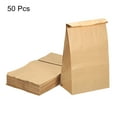 thumbnail image 3 of Uxcell Paper Bags Brown Paper Grocery Bag 10lb 7.1x4.3x12.6 inch 60g for Candy Snacks, Pack of 50, 3 of 7