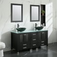 thumbnail image 6 of Wonline 60 Inch Bathroom Vanity Double Sink for Standard Bathroom Modern Design with Mirror Faucet Drain Set, 6 of 6