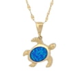 thumbnail image 1 of Cadena y Dije Tortuga Opalo 1.5 cm Oro Sólido 14k, 1 of 5