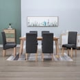 thumbnail image 1 of vidaXL Dining Chairs 6 pcs Gray Fabric, 1 of 5