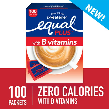 (100 Packets) Equal Plus Sweetener with B Vitamins (B3, B5 &