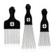 thumbnail image 1 of 3-Pack Metal Combs - Wide Tooth Afro Comb for Men, hair styling comb, barber comb, grooming, 1 of 5