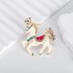 thumbnail image 3 of Broche de caballo esmaltado con diamantes de imitación, broche de aleación con forma de animal, accesorio para abrigos, bufandas y bolsos., 3 of 7