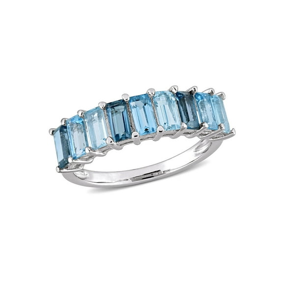 2.46 Carat (Ctw) London Blue Topaz Band Ring in Sterling Silver