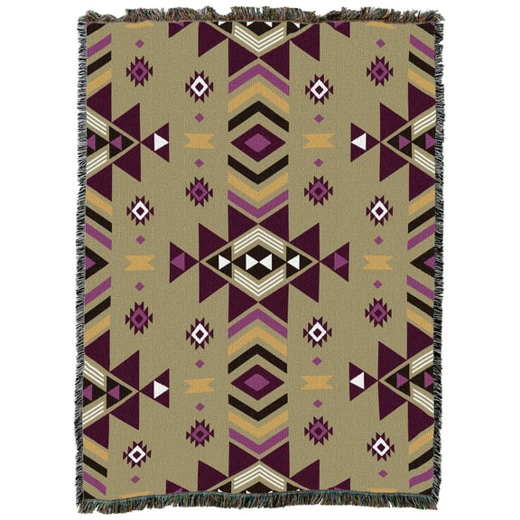 Pure Country Weavers Sparks Purple Large Tapestry Throw Woven from Cotton - Made in The USA (72x54)