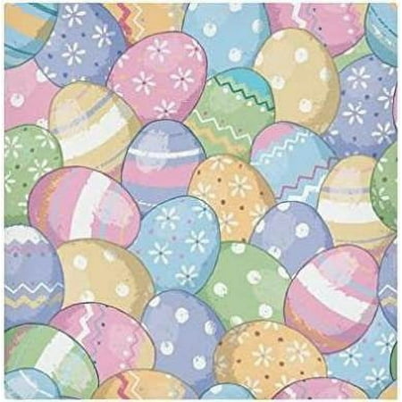 

Hyjoy Easter Eggs Cloth Napkins 4 Pack Oversized Washable Reusable Polyester Dinner Table Napkins for Family Restaurant Party Decor 20 x 20 Inch