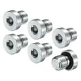 thumbnail image 1 of Uxcell 6-Pack Tapón de ajuste de tubería de cabeza hexagonal interior M12x1.25mm, tapón de socket de acero inoxidable con anillo de sellado, 1 of 6