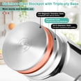 thumbnail image 6 of Walchoice 10 Quart 18/10 Stainless Steel Stockpot with Glass Lid, Extra Large Soup Pot Cookware with Measuring Markings for Cooking Simmering Stewing, Dishwasher Safe, 6 of 7