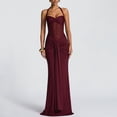 thumbnail image 5 of Mifsaly Womens Halter Neck Bodycon Dresses Maxi Mesh Patchwork Party Club Dress Sleeveless Elegant Going Out Date Evening Gowns S, 5 of 6
