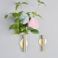 thumbnail image 2 of facefd Home Wall Hanging Plant Flower Vase Planter Holder Container Gold, 2 of 8
