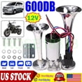 thumbnail image 2 of Air Train Horn Kit Fit For Truck Car Super Loud 600DB 12V Electric Trains Horns^, 2 of 5