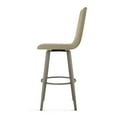 thumbnail image 3 of Amisco Watson 30 In. Swivel Bar Stool - Beige Fabric / Grey Metal, 3 of 9
