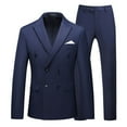 thumbnail image 3 of Stamzod Mens 2 Piece Double Breasted Suit Slim Fit Tuxedo Blazer and Pants Plus Size Classic formal Dinner Suits for Wedding Prom Homecoming, 3 of 6