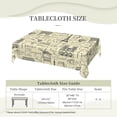 thumbnail image 4 of DouZhe Rectangular Tablecloth, Retro Paris Tower Graffiti Table Cloth for Kitchen Dinning Tabletop, 72" x 54" Waterproof Polyester Table Cover, 4 of 8