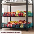 thumbnail image 5 of CREATIVE HOBBIES Kitchen Bakers Rack Microwave Oven Stand with 2 Large Wire Basket, Industrial Coffee Bar Station, 5-Tier Kitchen Utility Storage Shelf with 8 Hooks for Spice, Pots Organizer, 5 of 9