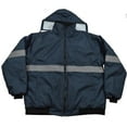 thumbnail image 1 of Enhanced Visibility Navy Blue Quilted Bomber Jacket, Extra Large, 1 of 1