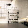 thumbnail image 4 of 43 Tier Spice Rack Organizer for Cabinet Spice Rack Organizer for 4oz Spice Jar, Spice Rack Wall Mount Black Hanging Spice Rack, 4 of 5