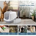 thumbnail image 6 of 1PCS Cat Litter Box, Cat Litter, Resistant Indoor Pet for Base Washable Holder Convenient Plastic Litter Box Household Cat Containers Plastic Organizer(Grey), 6 of 8