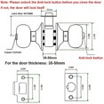 thumbnail image 3 of Interior Door Knobs with Lock, Stainless Steel Privacy Door Handle, ANSI Grade-3 Security, All Metal Construction for Left and Right Hand Door Reversible, 3 of 5