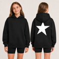thumbnail image 2 of LRen Hoodies for Girls Oversized Hoodies Soft Lining Star Print Pullover Sweatshirts Causal Drop Shoulder Fashion Fall Winter Clothes for Girls 2-14 Years, 2 of 7