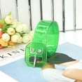 thumbnail image 2 of MANHUJI Belts for Women Trendy Fashion Women Ladies Waist Belt Body Belt Wide Clear Candy Color Belt Western Chain Belt (Green,One Size), 2 of 3