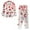 23# White, variant on Valentine's Sleepwear Set - Women's Long Sleeve Lapel Pajamas with Matching Heart Print Pants Dark Purple L