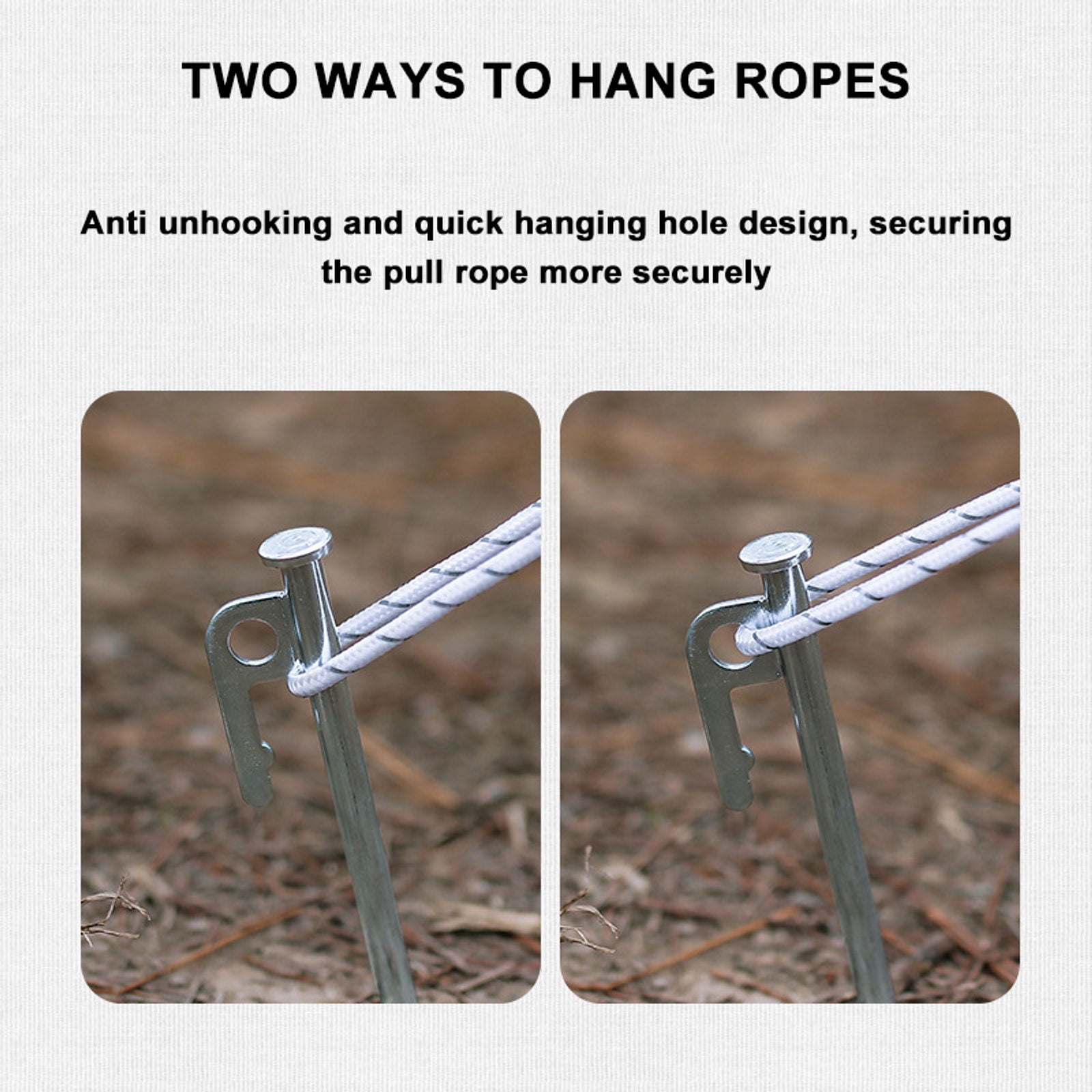 SIELUNO 10 Pcs Metal Tent Stakes Steel Tent Pegs Ground Spikes For Outdoor Trip Hiking Tent Accessories-30cm