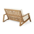 thumbnail image 4 of Reyna Outdoor Acacia Wood 4 Seater Chat Set with Cushions, Teak, Beige, 4 of 12