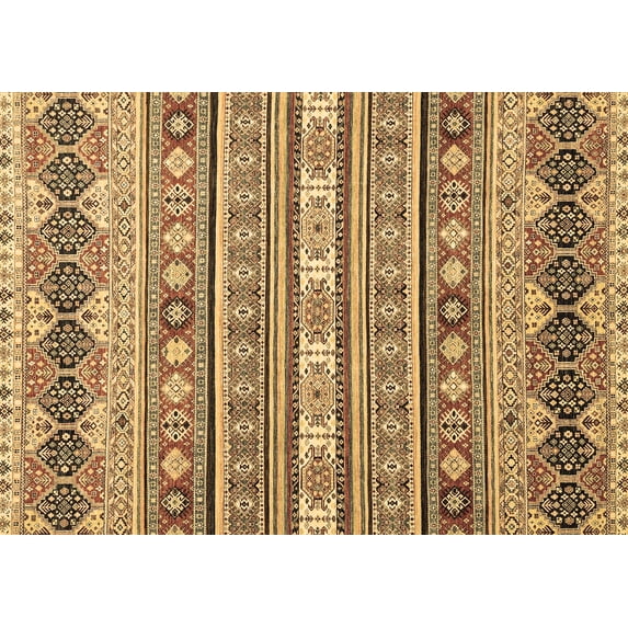 Ahgly Company Indoor Rectangle Abstract Brown Modern Area Rugs, 4' x 6'