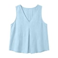 thumbnail image 4 of NTACZA Cute Tank Tops Casual V-Neck Cotton Sleeveless Boho Tops, 4 of 6