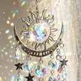 thumbnail image 6 of Silver Crystal Sun Catcher with Sun and Moon Design and Hanging Star Prisms, 1-Piece, Silver Finish, for Living Room Window Decoration, 6 of 6