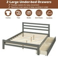 thumbnail image 3 of Full Bed Frame with Storage Drawers, Wood Platform Bed Frames with Headboard for Kids, Full Size Storage Bed No Box Spring Needed (Grey), 3 of 8