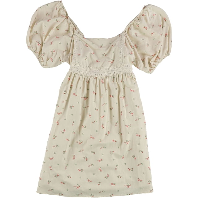 Celebrity Pink Robe Mini Babydoll à Fleurs pour Femmes, Multicolore, Juniors, Grand