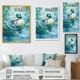 thumbnail image 4 of Designart "Abstract Duck Ripples II" Animals Framed Wall Art - Traditional Blue Duck Entryway Framed Wall Art Print, 4 of 6