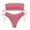 Pink, variant on Efsteb High Waisted Bikini Sets for Women Strapless Bathing Suit Bikini Solid Color Summer Beach High Waist Two Piece Swimsuits Swimsuit (Red,S)