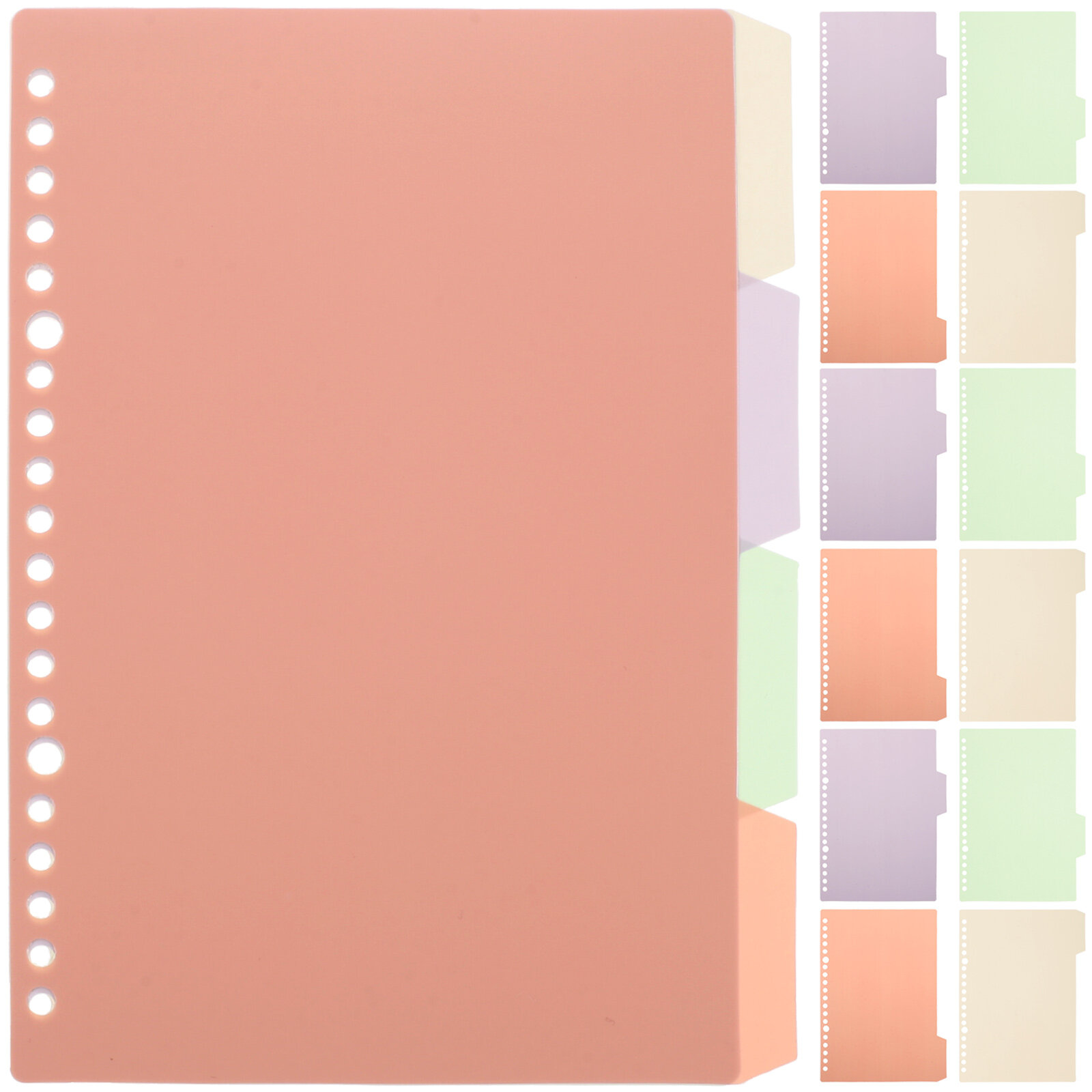 10 Sets of Colored Binder Dividers Loose Leaf Notepad Tabs Dividers