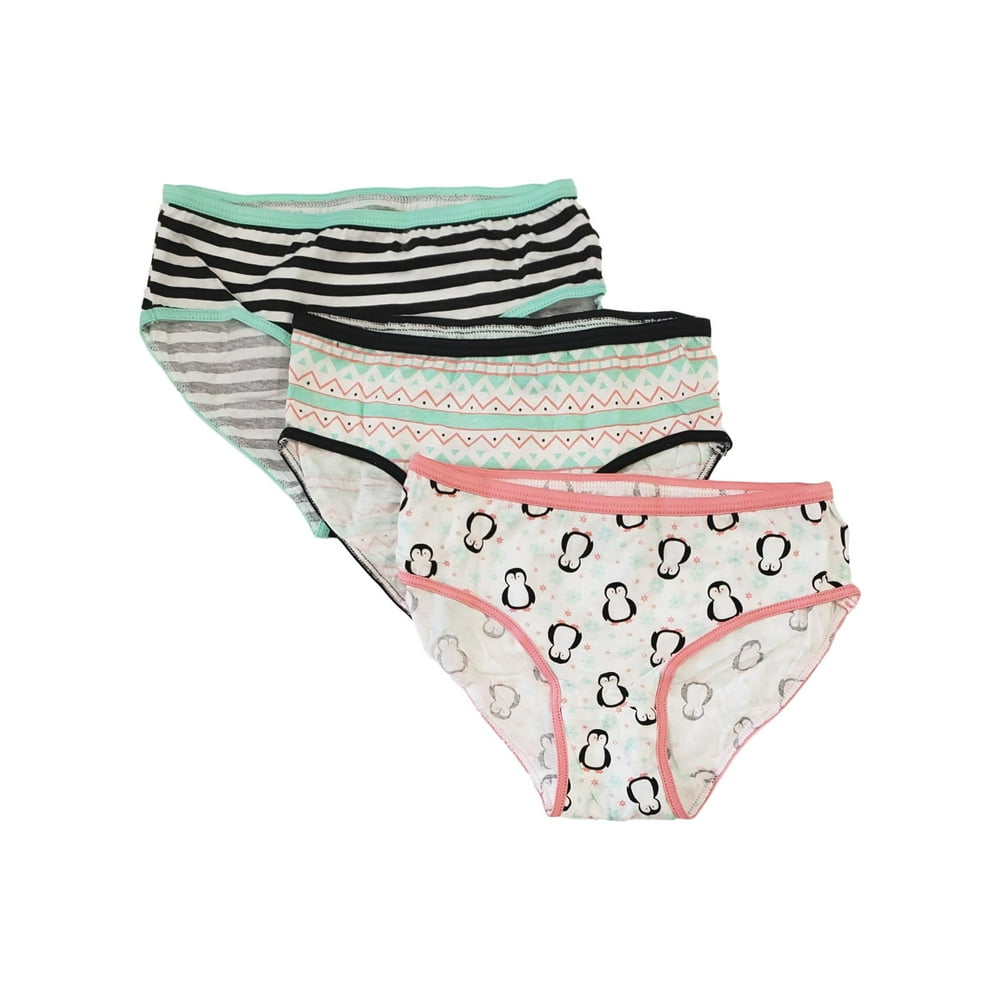 CatJack Cat& Jack Girls Briefs Print Panties Underwear 3 Count Pack