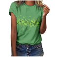 thumbnail image 4 of Otvok Womens Casual St. Patrick'S Day Printed T-Shirt Round Neck Short Sleeve Tops, 4 of 6