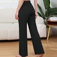 thumbnail image 3 of Lounge Pants for Women with Pockets High Waisted Stretch Soft Casual PJs Bottom Wide Leg Gym Yoga Sweatpants (XL, Black), 3 of 6