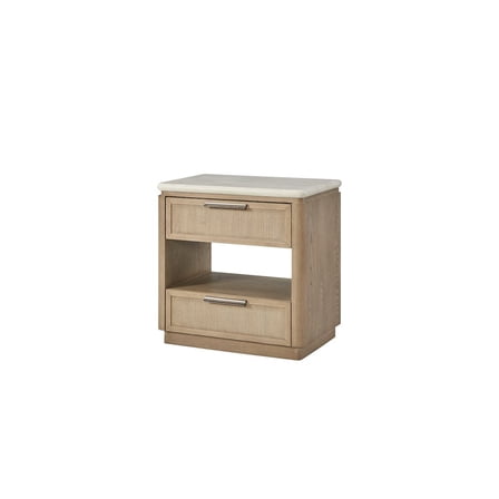 I Home Furnishings Transitional Elements Two Drawer Nightstand with Rope Fronts