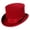 Red, variant on Mid Crown Wool Felt Top Hat - L - Red